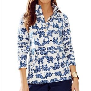 Lilly Pulitzer elephant print pullover